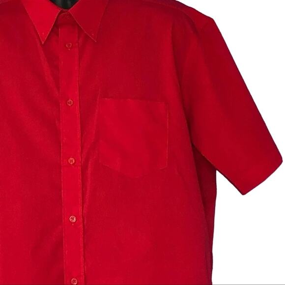 James & Nicholson Short Sleeve Red Button-Up Dress Shirt Size XL NWOT - Picture 4 of 9